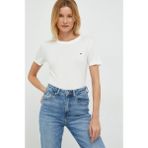 Tommy Hilfiger Basic Pamuklu T-Shırt Kadınlar İçin Şık ve Rahat Günlük Kullanım - 2XS - Beyaz