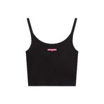 Tommy Hilfiger Baskılı Kolsuz T-Shirt, L, DW0DW20924, Siyah, Kadın