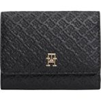 Tommy Hilfiger Bayan Th Icon Trifold Mono Aw0aw18484 Üç Katlı Cüzdan, Siyah (Siyah)