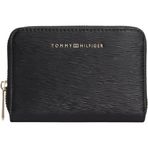Tommy Hilfiger Bayan Th Modern Compact Za Aw0aw18487 Çepeçevre Fermuarlı Cüzdan, Siyah (Siyah)