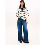 Tommy Hilfiger Bej - Lacivert Kadın Kazak Co Full Needle Rlx Polo Swt