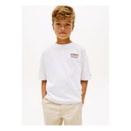 Tommy Hilfiger Beyaz Erkek Çocuk Baskılı T-Shirt KB0KB10194YBR