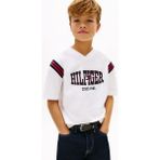 Tommy Hilfiger Beyaz Erkek Çocuk Baskılı T-Shirt KB0KB10272YBR - 8 Yaş