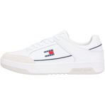 Tommy Hilfiger Beyaz Sneaker Tjm Cupsole Leather, 41, EM0EM01660YBS, White, Erkek