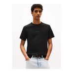 Tommy Hilfiger Bisiklet Yaka Kısa Kollu T-Shirt, S, DM0DM21778, Siyah, Erkek