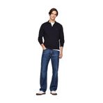 Tommy Hilfiger Bisiklet Yaka Normal Erkek Kazak Mw0Mw36519Dw5, Mavi, S