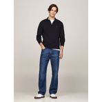 Tommy Hilfiger Bisiklet Yaka Normal Mavi Erkek Kazak MW0MW36519DW5