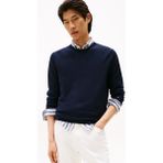 Tommy Hilfiger Bisiklet Yaka Normal Mavi Erkek Kazak MW0MW39775DW5_DC Fıne Merıno Wool C