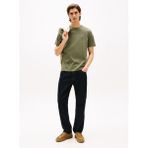 Tommy Hilfiger Bisiklet Yaka Yeşil Erkek T-Shirt MW0MW37508PLI_LIGHT Interlock Tee
