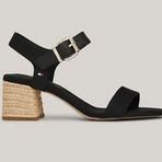 Tommy Hilfiger Block Mid Heel Siyah Kadın Sandalet