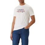 Tommy Hilfiger Brand Love Big Text S/S erkek tişörtü (tekli paket), Beyaz, M