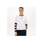 Tommy Hilfiger Bxy Badge Kadın Beyaz T-Shirt