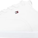Tommy Hilfiger Canvas Lace Up Sneaker Kadın Spor Ayakkabi, Beyaz, 39