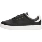 Tommy Hilfiger CASUAL CUPSOLE SNEAKER Kadın Spor Ayakkabı, Siyah, 37