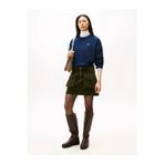 Tommy Hilfiger Cepli Kadife Mini Kadın Yeşil Etek WW0WW46649MR8