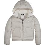 Tommy Hilfiger Chevron Teddy Lined Puffer Short Bej Kız Çocuk Mont