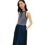 Tommy Hilfiger Çizgili% 100 Pamuk Regular Fit Pileli Maxi Boy Elbise Bayan ELBİSE WW0WW49628 0X3
