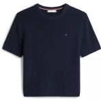 Tommy Hilfiger Co Cardı Stıtch C-Nk S/S Sweater Kadın Mavi Kazak - Ww0ww48793