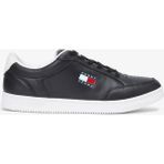 Tommy Hilfiger Cupsole Long Lace Leather Erkek Siyah Spor Ayakkabı.bds