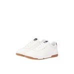 Tommy Hilfiger Deri Bağlamalı Rahat Taban Düz Model Sneaker, 41, FM0FM05713, Beyaz, Erkek