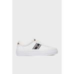Tommy Hilfiger Deri Karışımlı Sneaker Ayakkabı Bayan Ayakkabı FW0FW09353 Ybs - Beyaz