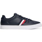 Tommy Hilfiger Deri Lacivert Erkek Günlük Ayakkabı Icon Court Strıpes