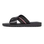 Tommy Hilfiger Deri Logolu Sandalet Erkek SANDALET FM0FM05415 BDS