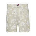 Tommy Hilfiger Desenli Plaj Şortu, S, DM0DM21947, Ekru, Erkek