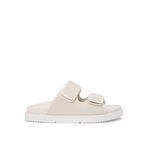 Tommy Hilfiger Double Strap Nubuk Sandalet, 39, FW0FW09298, Krem, Kadın