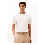 Tommy Hilfiger Ekru Erkek T-Shirt MW0MW41472Z00_RWB POCKET PIQUE TEE