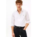 Tommy Hilfiger Erkek %100 Pamuklu Slim Fit Uzun Kollu Beyaz Gömlek MW0MW41684-YBR - 2XL