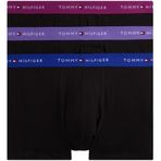 Tommy Hilfiger Erkek 3'lü paket boxer şort, logolu külot, siyah (RCH MUL/Wdge Blu/Mon Prple), S