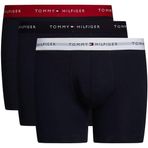 TOMMY HILFIGER Erkek 3P BOXER BRIEF WB Boxer Primary Red/White/Desert Sky XL