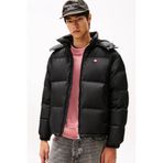 Tommy Hilfiger Erkek Alaska Relaxed Fit Çıkarılabilir Kapüşonlu Şişme Mont - Siyah