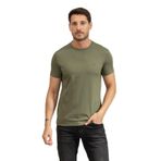 Tommy Hilfiger Erkek Bisiklet Yaka T-Shirt, Yeşil, XL Beden