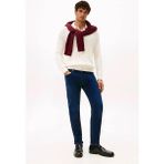 Tommy Hilfiger Erkek Bleecker Tam Kalıp Solma Efektli Jean Pantolon MW0MW403591 - Lacivert - 33 - 32