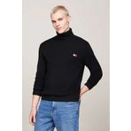 Tommy Hilfiger Erkek Boğazlı Kazak - Siyah