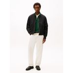 Tommy Hilfiger Erkek Bomber Ceket, Normal Kalıp, Siyah, L Beden