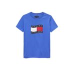 Tommy Hilfiger Erkek Çocuk Baskılı T-Shirt, 8 Yaş, 5003345821, Mavi, Erkek Çocuk