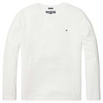 Tommy Hilfiger Erkek Çocuk BOYS BASIC CN KNIT L/S Shirt Bright White 3