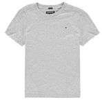 TOMMY HILFIGER Erkek Çocuk BOYS BASIC CN KNIT S/S Tişört Grey Heather 16