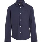 Tommy Hilfiger Erkek Çocuk SOLID STRETCH POPLIN SHIRT L/S Shirt Twilight Navy 5