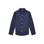 Tommy Hilfiger Erkek Çocuk SOLID STRETCH POPLIN SHIRT L/S Shirt Twilight Navy 80