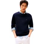 Tommy Hilfiger Erkek CORE ESSENTIAL COTTON CREW NECK Sweater Desert Sky XL