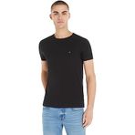 Tommy Hilfiger Erkek CORE STRETCH SLIM C-NECK TEE Shirt Black S