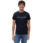 Tommy Hilfiger Erkek CORE TOMMY LOGO TEE Shirt SKY CAPTAIN M