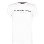 Tommy Hilfiger Erkek CORE TOMMY LOGO TEE Shirt SNOW WHITE M