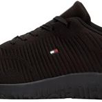 Tommy Hilfiger Erkek CORPORATE KNIT RIB RUNNER Spor Ayakkabı Black 45