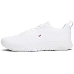 Tommy Hilfiger Erkek CORPORATE KNIT RIB RUNNER Spor Ayakkabı White 46
