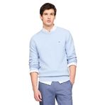 Tommy Hilfiger Erkek Dokulu Waffle Örgü Bisiklet Yaka Kazak Hafif Kazak, Büyük ve Uzun Boylarda Mevcuttur, Gemi Mavi Heather, XXL